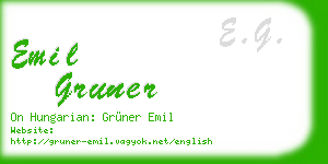 emil gruner business card